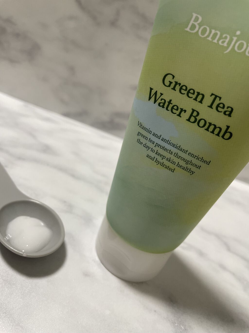 グリーンティーウォーターボム/Bonajour/フェイスクリームを使ったクチコミ（1枚目）