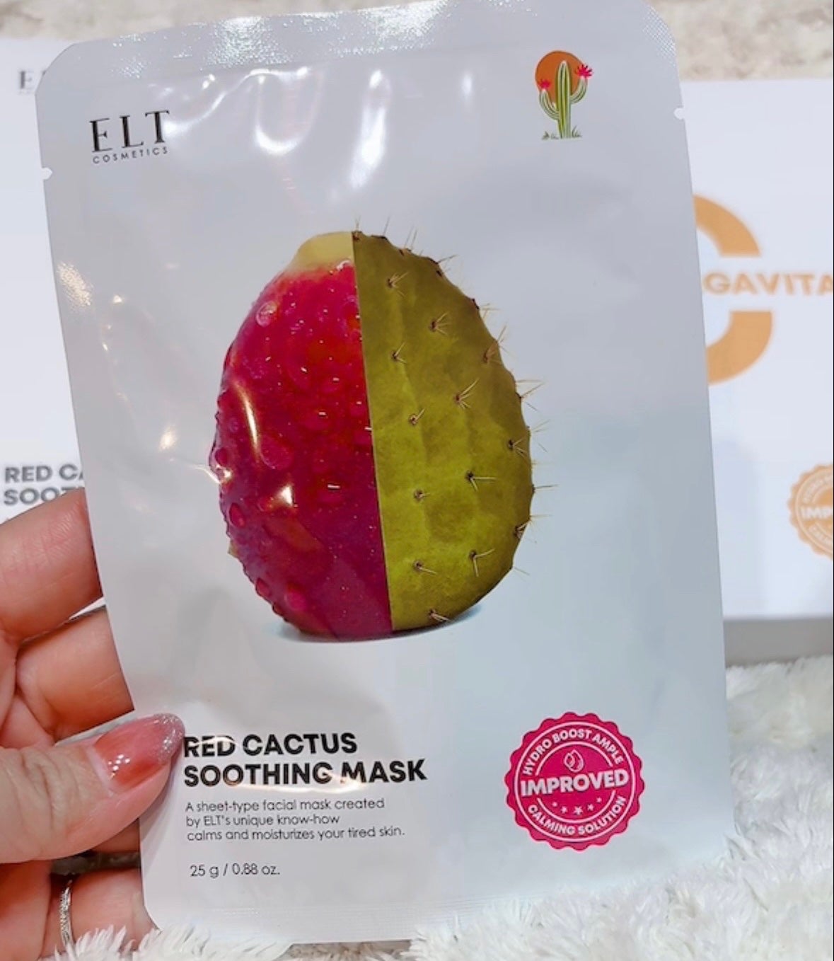 レッドカクタススージングマスク/ELT COSMETICS/シートマスク・パックを使ったクチコミ(2枚目)