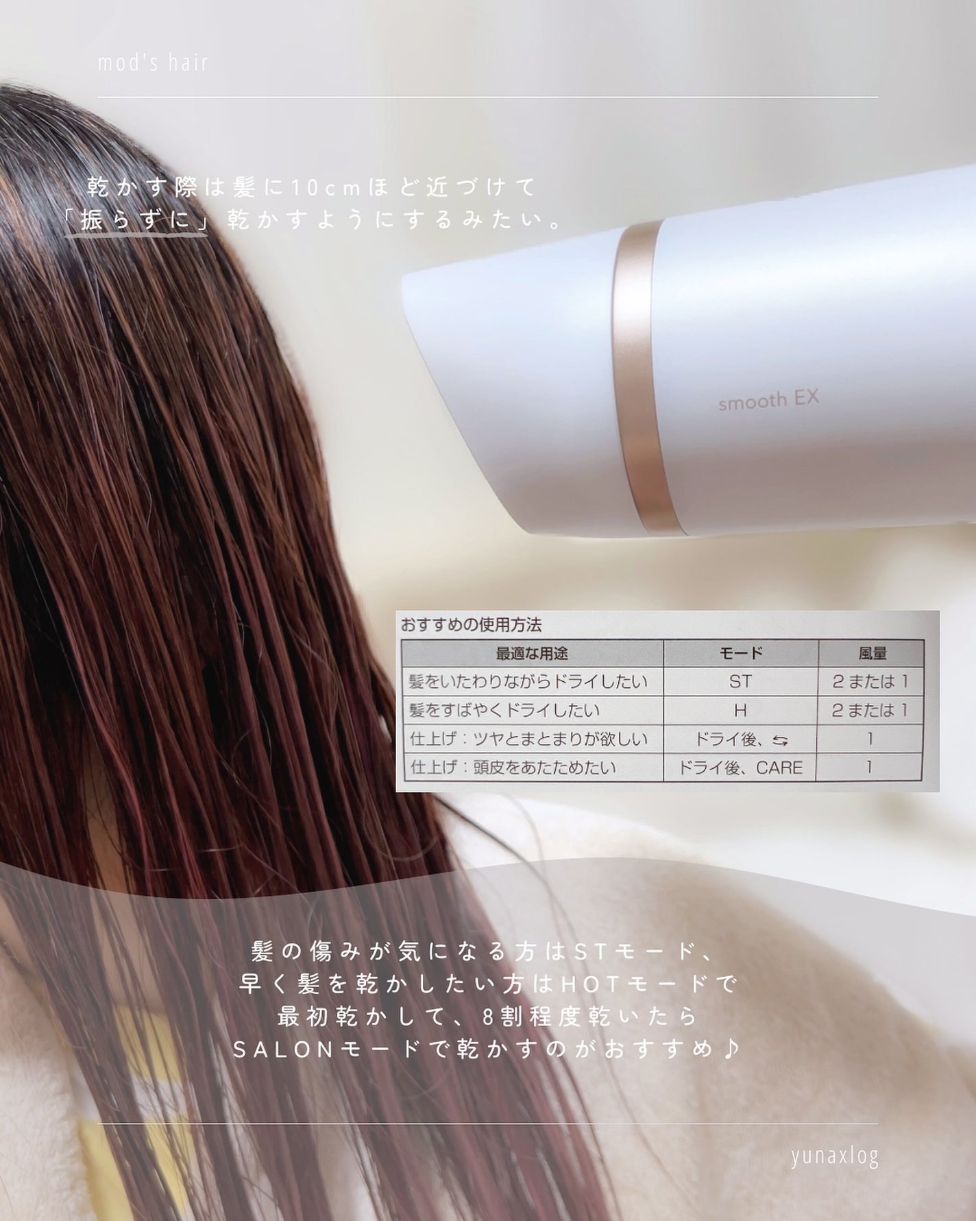 プリヴィレージュ モッズ・ヘアドライヤー スムーズEX(MHD-1263)/mod's hair/ドライヤーを使ったクチコミ(6枚目)