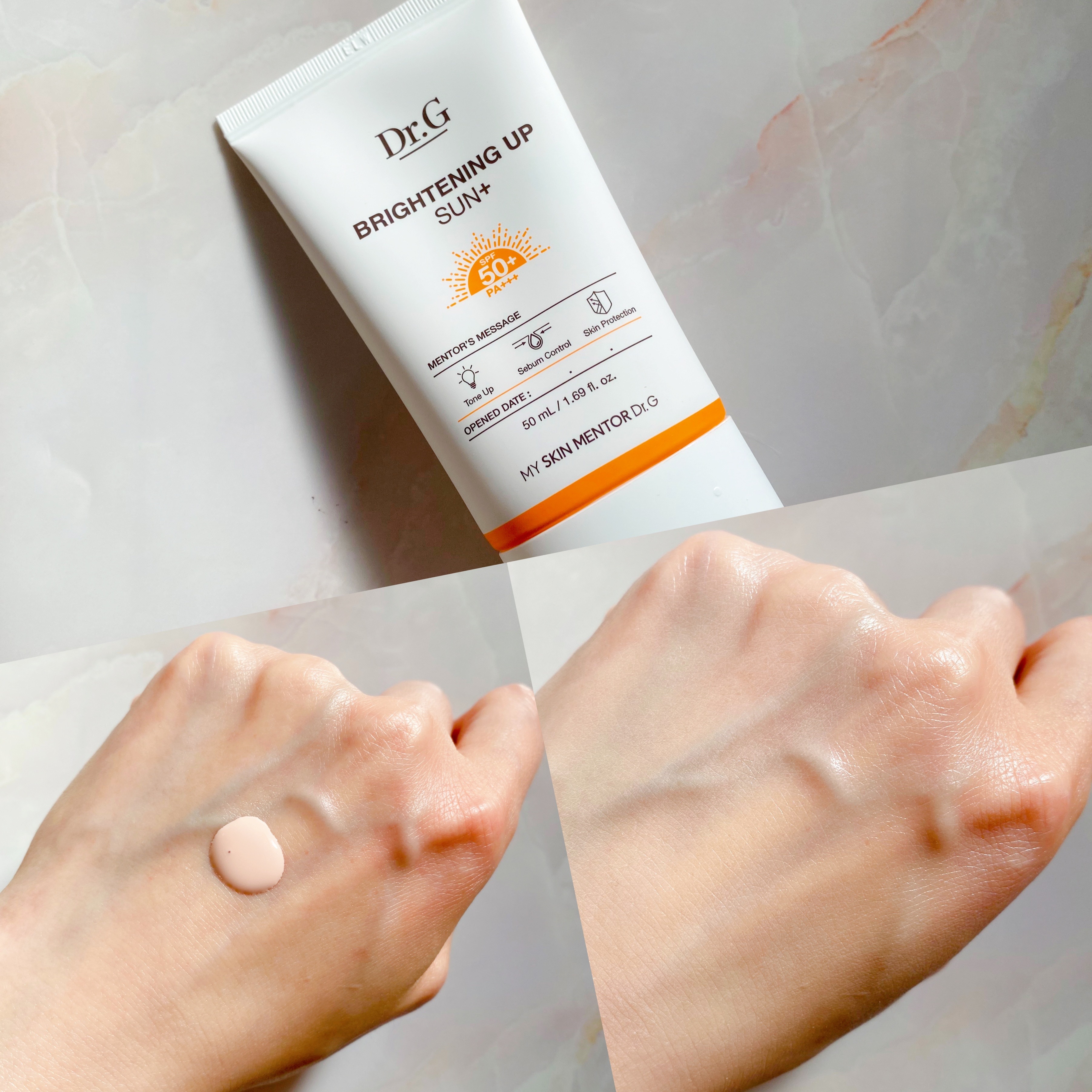 グリーンマイルドアップサンプラス/Dr.G/日焼け止めクリームを使ったクチコミ（3枚目）