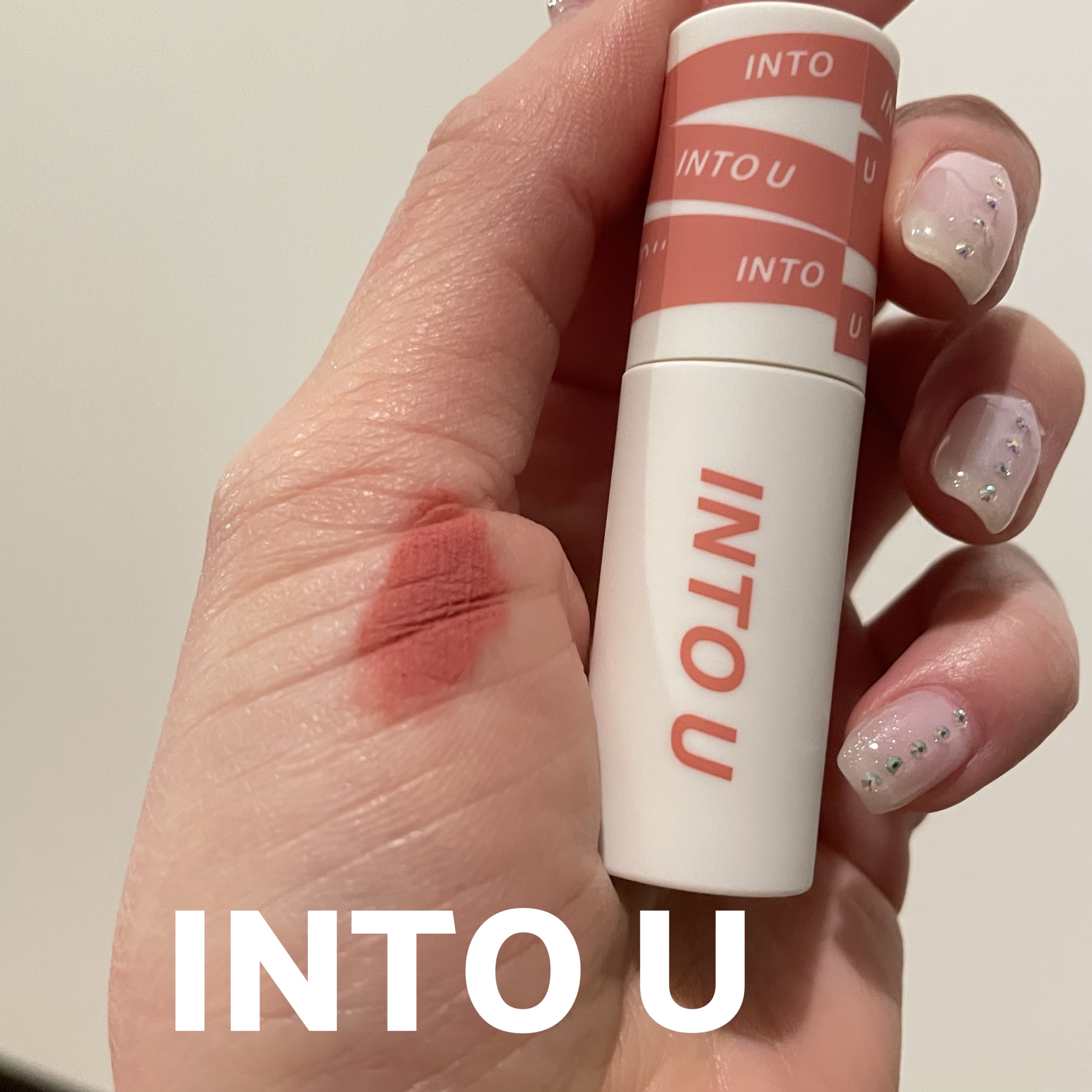 スーパーマットリップ＆チークマッド/INTO U/口紅を使ったクチコミ（1枚目）