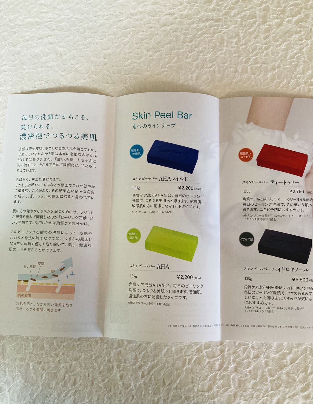 スキンピールバー AHA/サンソリット/洗顔石鹸を使ったクチコミ（2枚目）