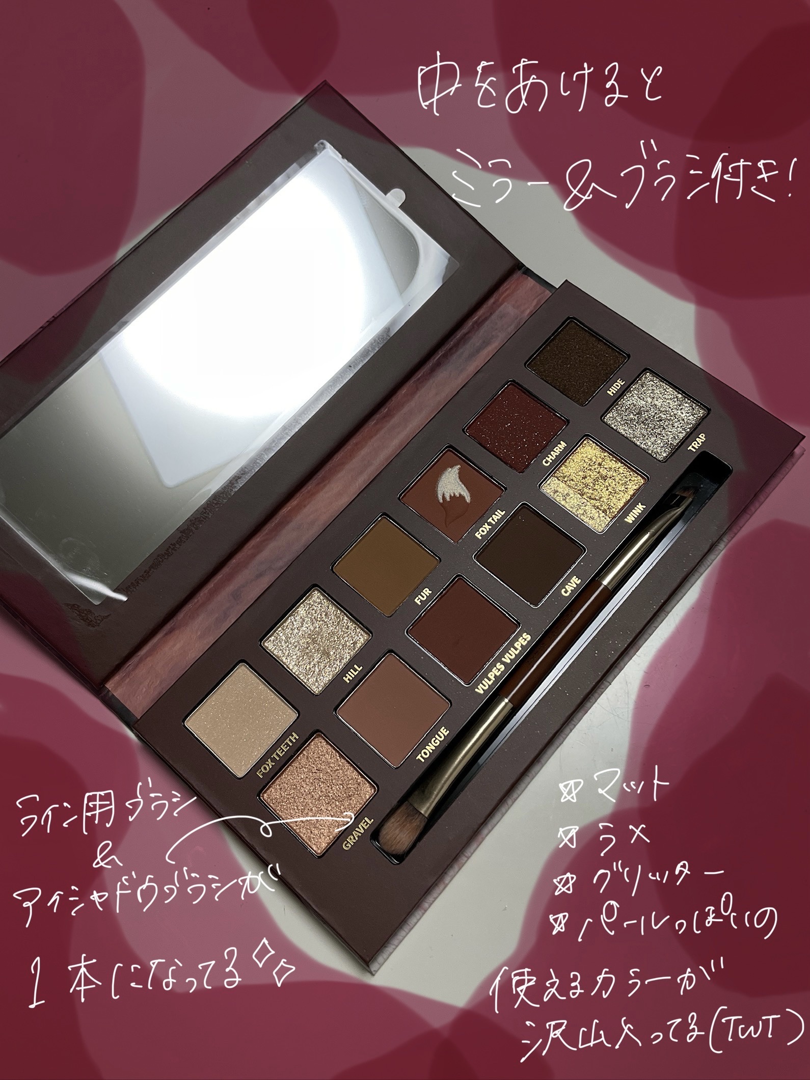 エクスプローラ12色 動物アイシャドウパレット/PERFECT DIARY/アイシャドウパレットを使ったクチコミ（2枚目）