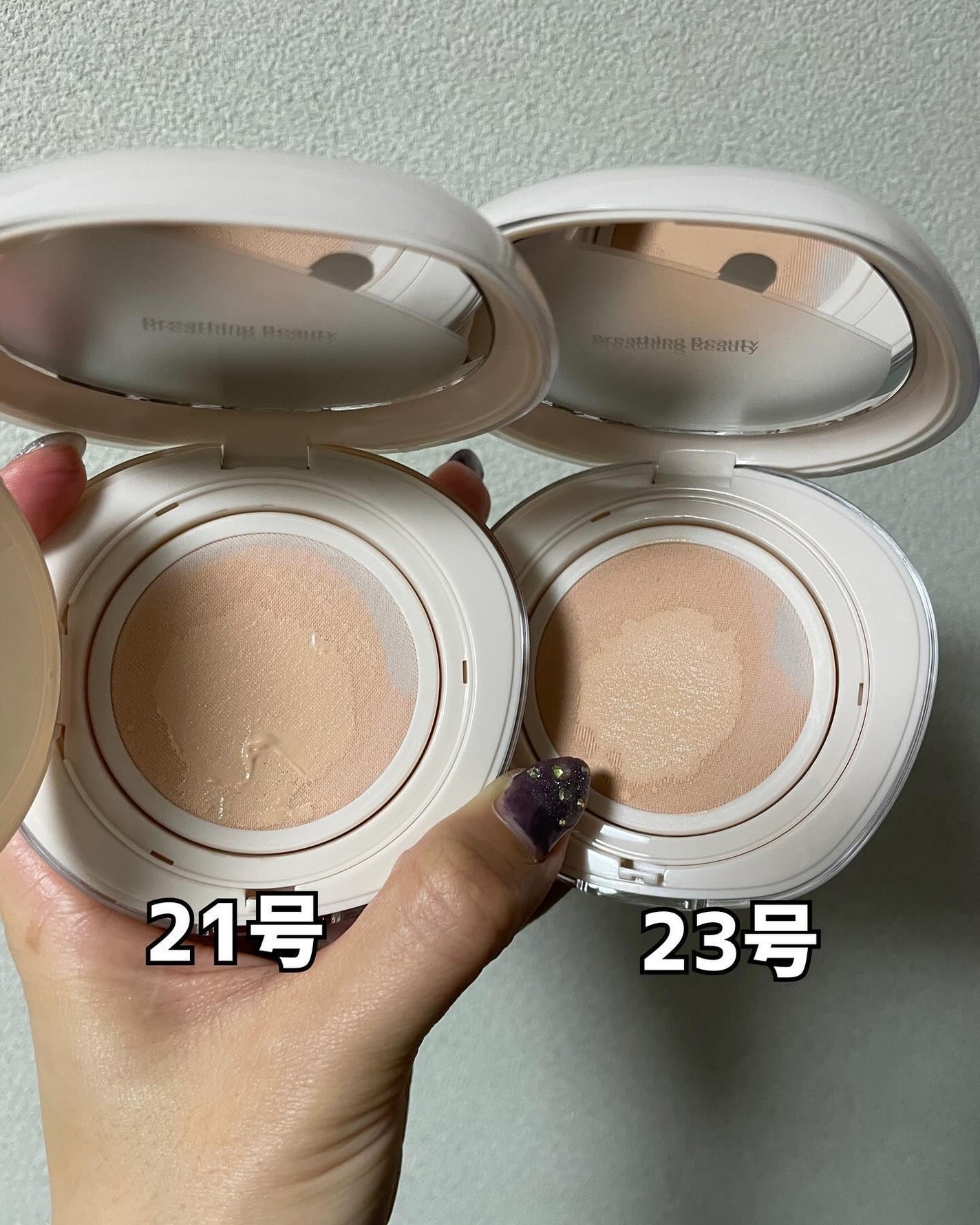 ブリージンググロークッション/Healus/クッションファンデーションを使ったクチコミ(8枚目)