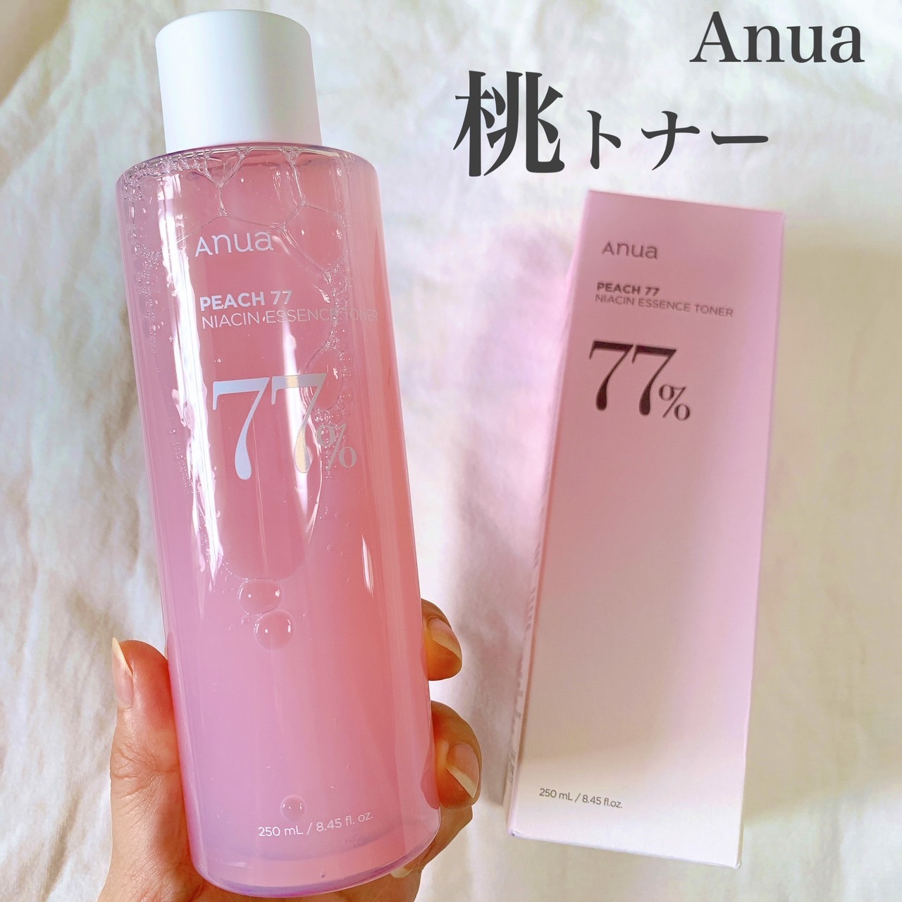 桃77％ナイアシンエッセンストナー 250ml/Anua/化粧水を使ったクチコミ（1枚目）