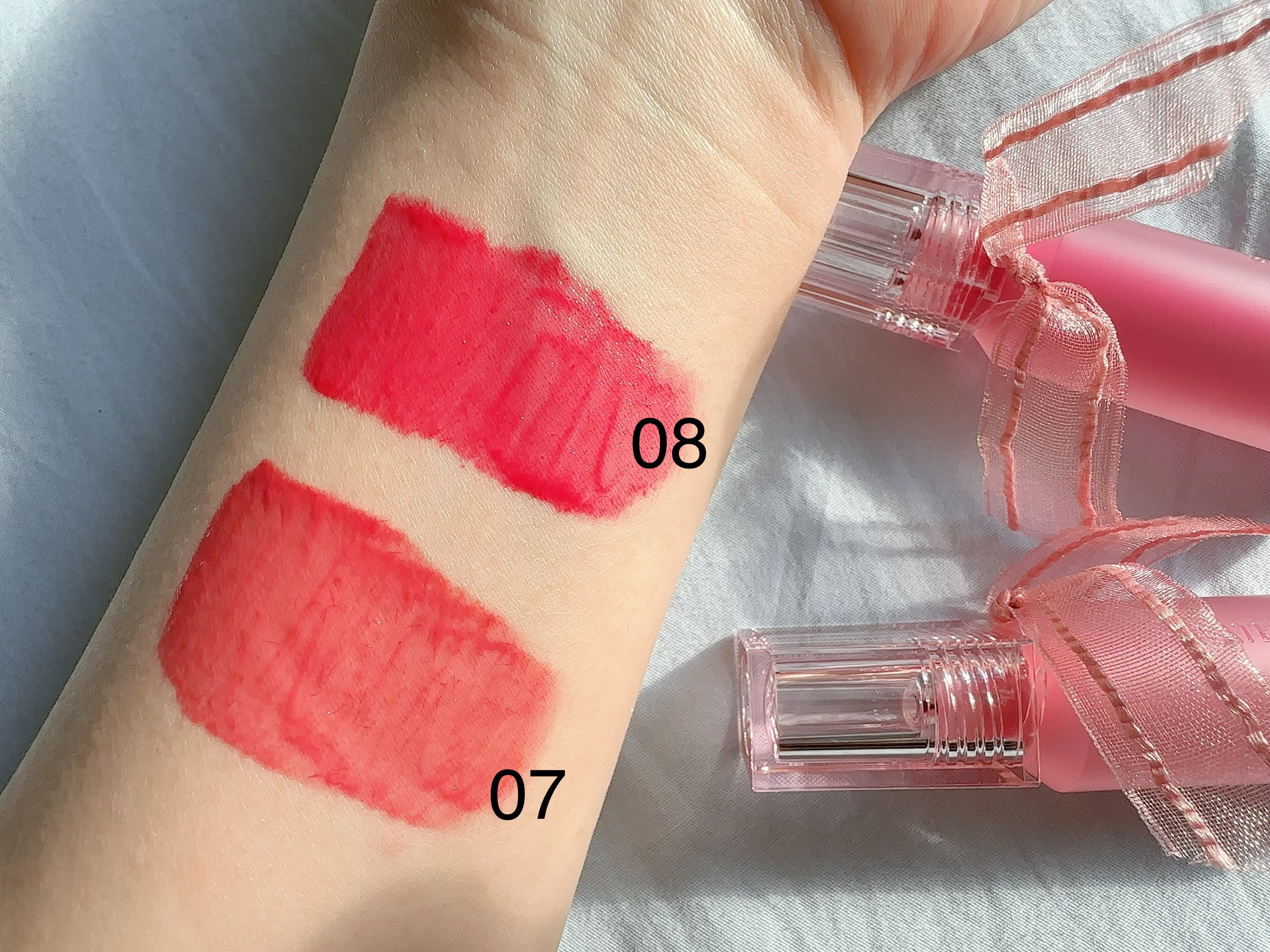 ウォーター ベアー ティント 08 ピュア ピンク(PURE PINK)/PERIPERA/リップティントを使ったクチコミ（3枚目）