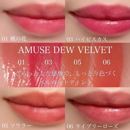 デュー ベルベット/AMUSE/口紅を使ったクチコミ(4枚目)