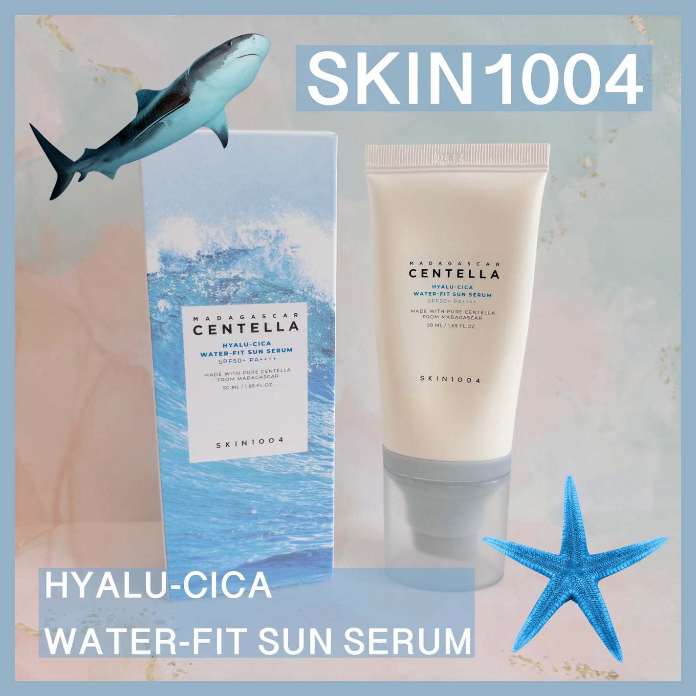 ヒアルーシカ ウォーターフィット サンセラム/SKIN1004/日焼け止めローションを使ったクチコミ(1枚目)