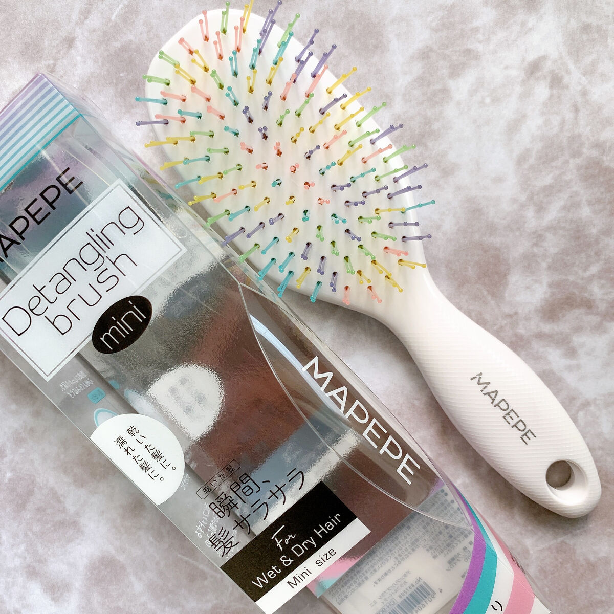 デタングリングブラシミニ/マペペ/ヘアブラシを使ったクチコミ（2枚目）