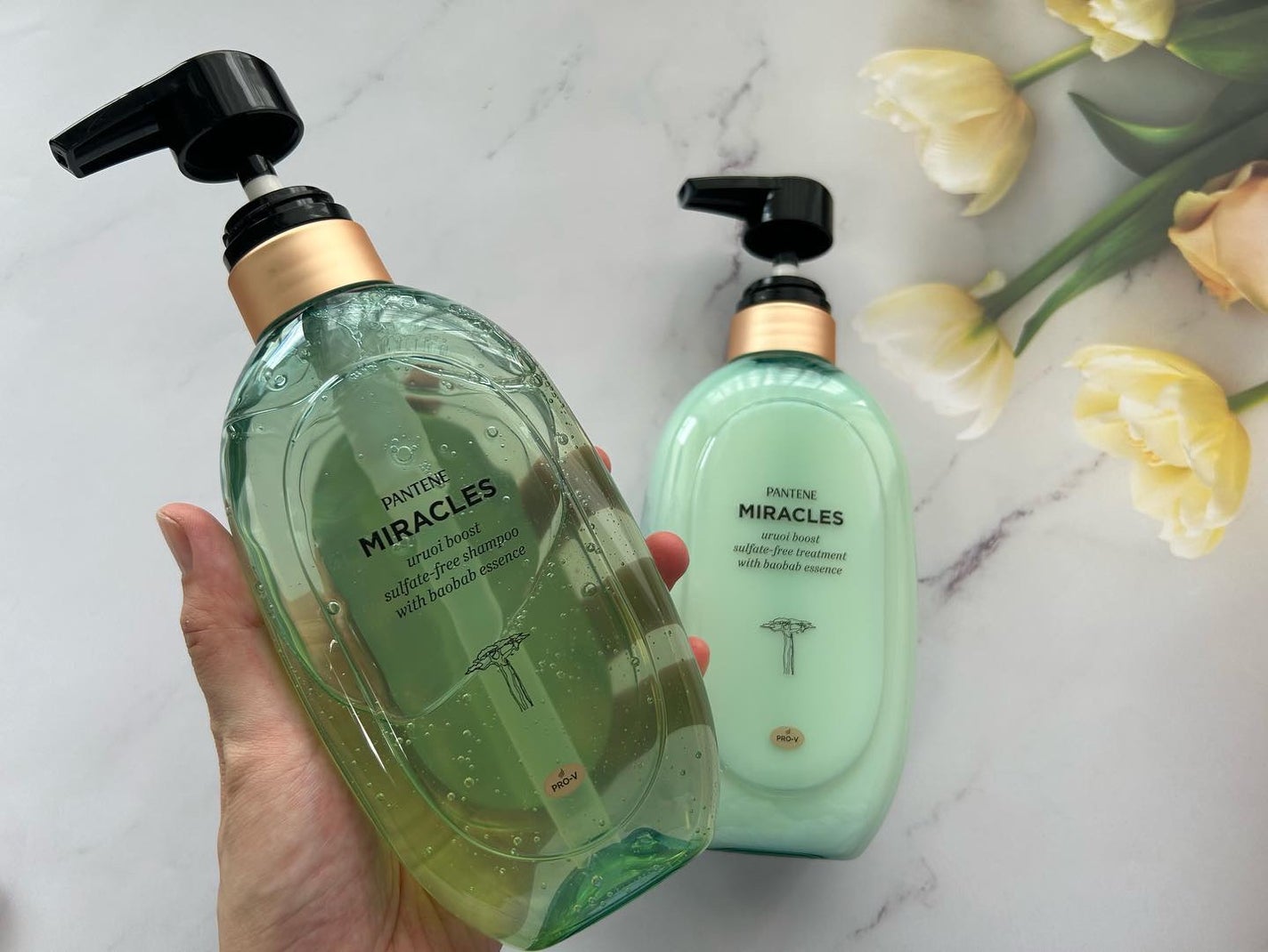 ミラクルズ うるおいブースト シャンプー/トリートメント/パンテーン/市販シャンプーを使ったクチコミ(4枚目)