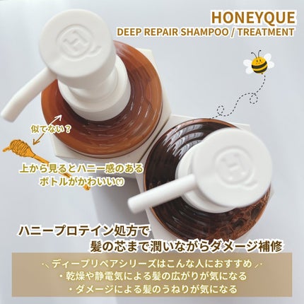 ディープリペア シャンプー モイスト/ヘアトリートメント モイスト/ハニーク/市販シャンプーを使ったクチコミ(2枚目)