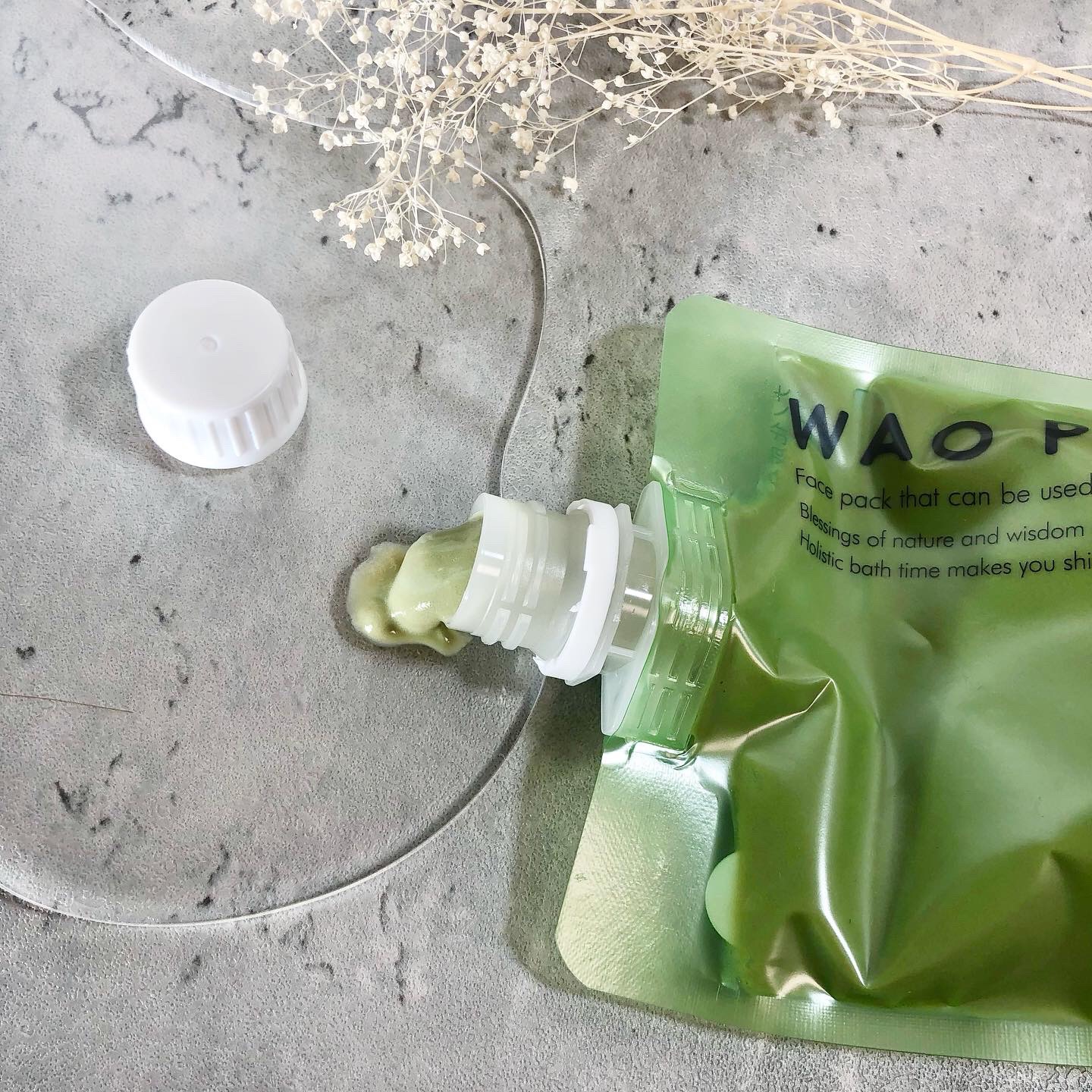 skinmarche WAOPLUS ハートリーフマグワートブースターマスク/ブレーンコスモス/洗い流すパック・マスクを使ったクチコミ（2枚目）