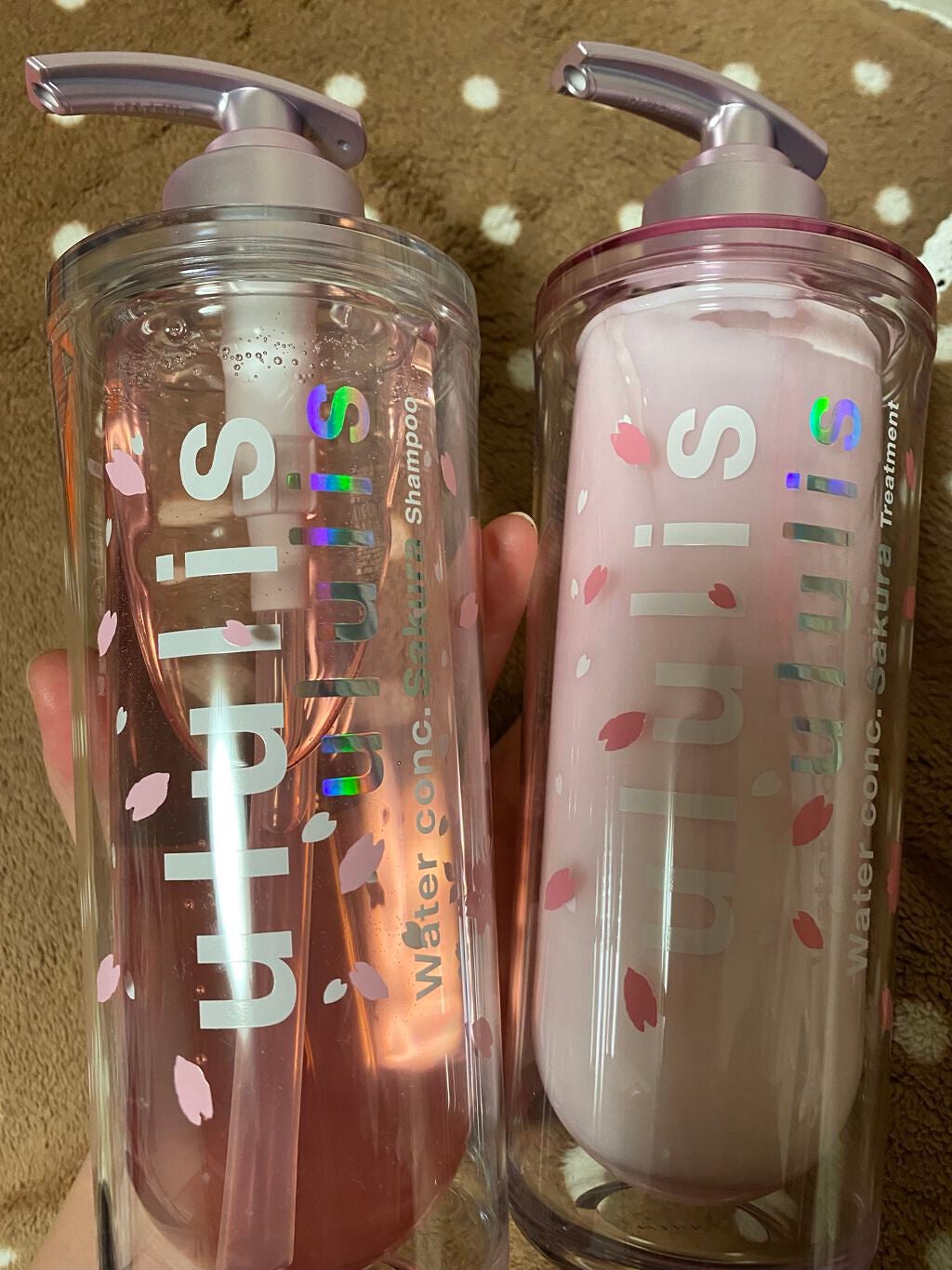 ウォーターコンク モイスト シャンプー(桜ver.)/ヘアトリートメント(桜ver.)/ululis/市販シャンプーを使ったクチコミ(1枚目)