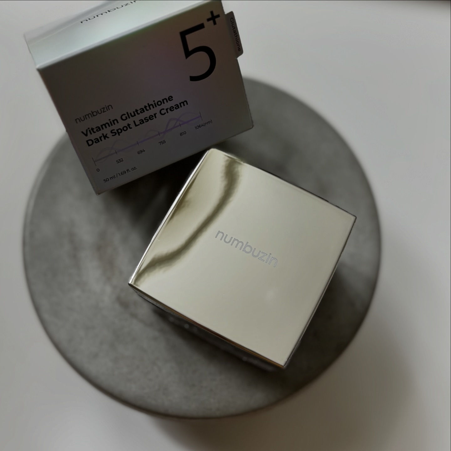 5番 白玉グルタチオンCメラゼロクリーム/numbuzin/フェイスクリームを使ったクチコミ（2枚目）