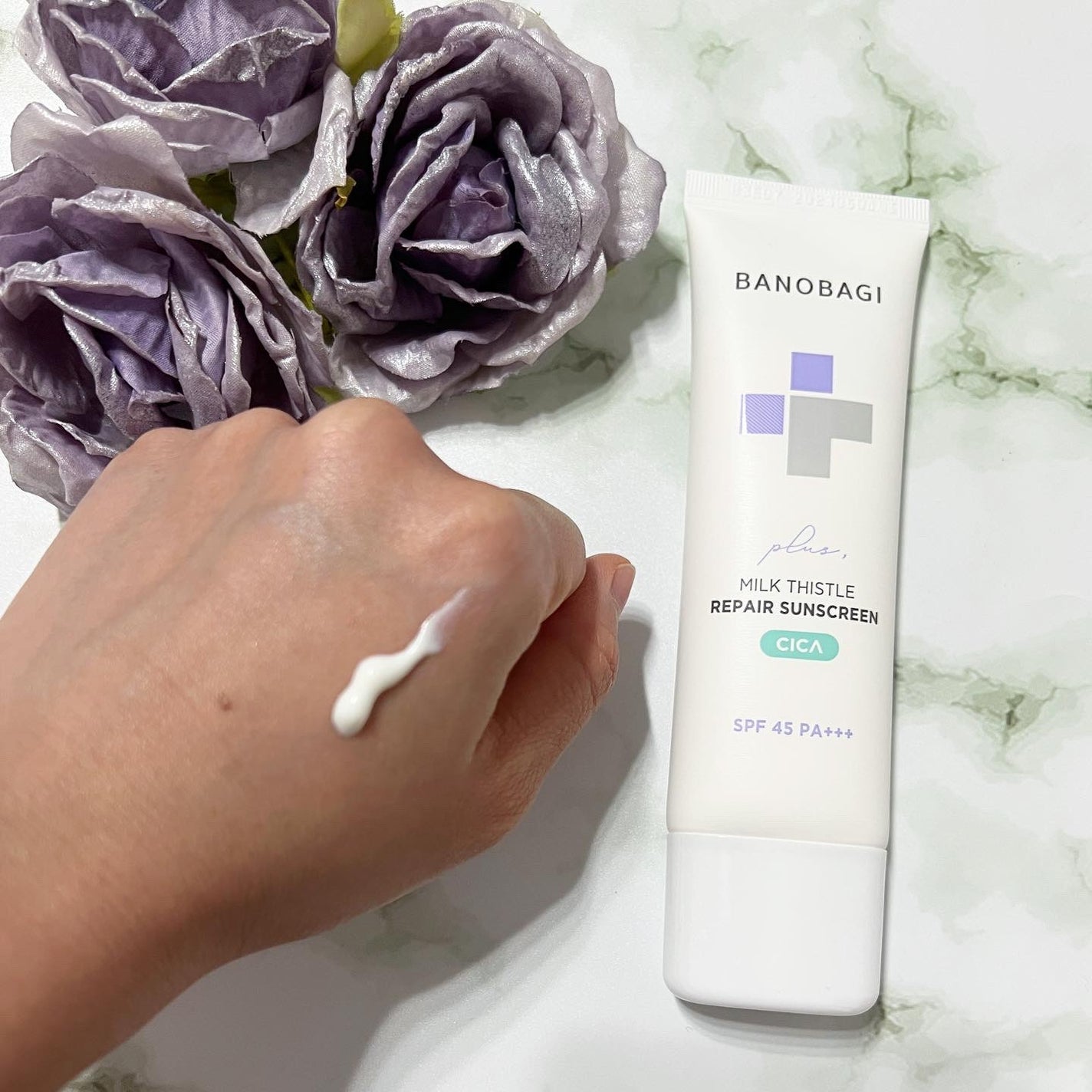 ミルクシスルリペアシカサンスクリーンプラス/BANOBAGI/日焼け止めミルクを使ったクチコミ(2枚目)