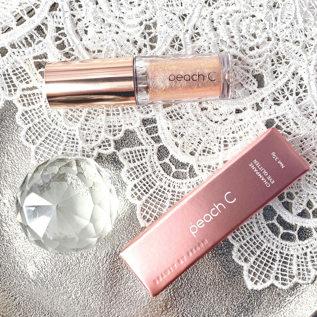 シャンパンアイグリッター/Peach C/グリッターを使ったクチコミ（2枚目）