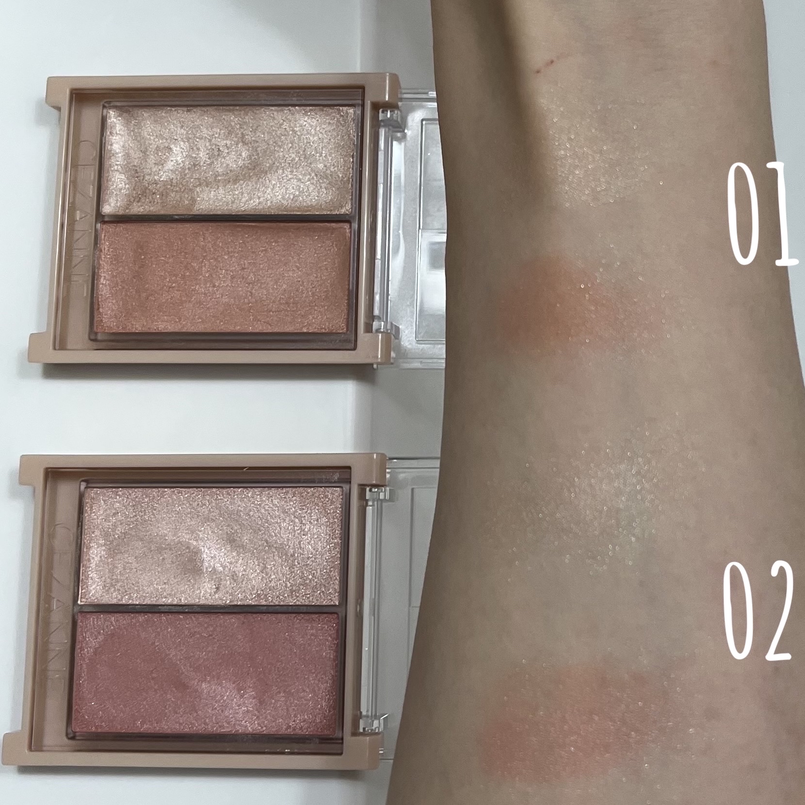 フェイスグロウカラー/CEZANNE/クリームハイライトを使ったクチコミ（2枚目）