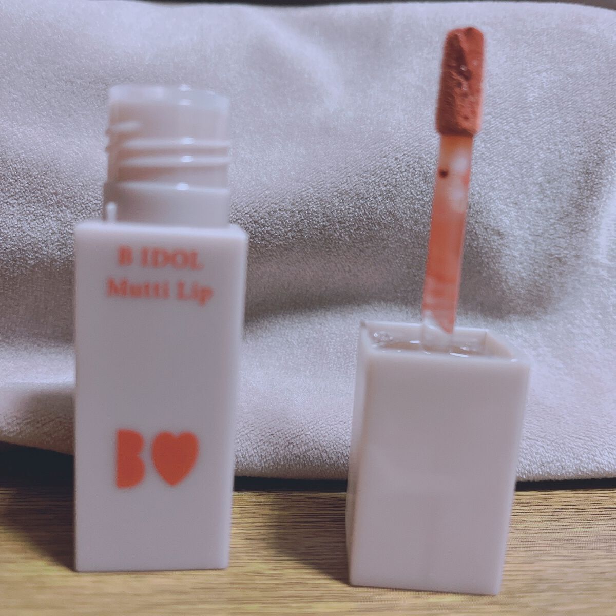 むっちリップ 02ふいうちレッド/b idol/口紅を使ったクチコミ（3枚目）