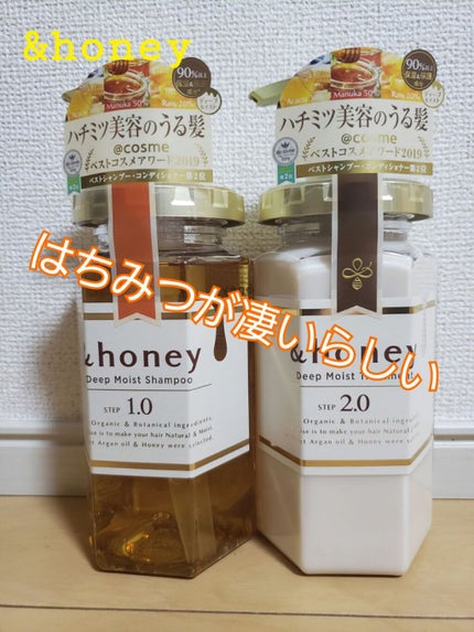 ディープモイスト シャンプー1.0/ヘアトリートメント2.0/&honey/市販シャンプーを使ったクチコミ(1枚目)