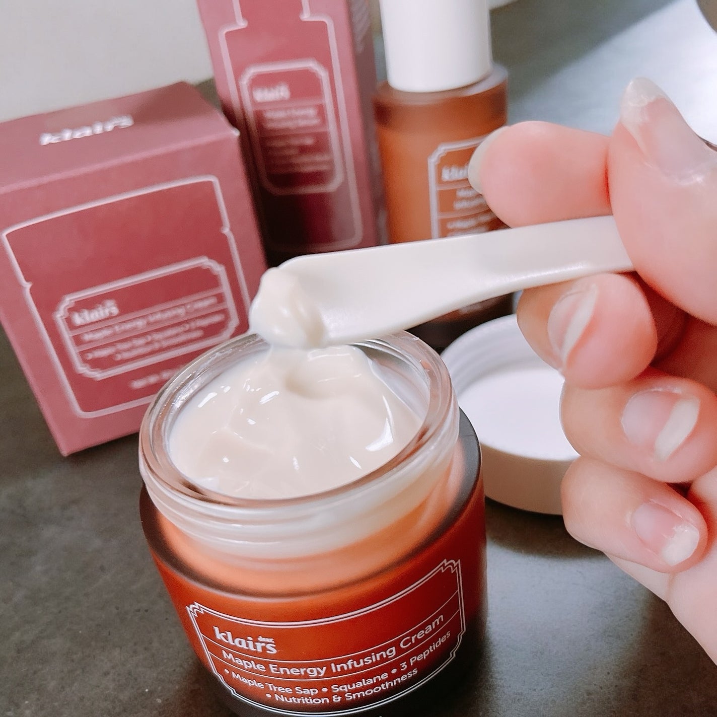メープルエナジーインフュージングクリーム/Klairs/フェイスクリームを使ったクチコミ(2枚目)