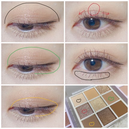 プレイカラーアイズ ≪ミルキーコレクション≫/ETUDE/アイシャドウパレットを使ったクチコミ(5枚目)