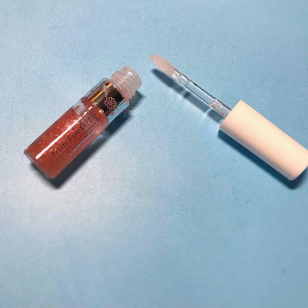 フルーティーピュアオイルリップ 01 クリアピーチ/キャンメイク/リップグロスを使ったクチコミ（2枚目）