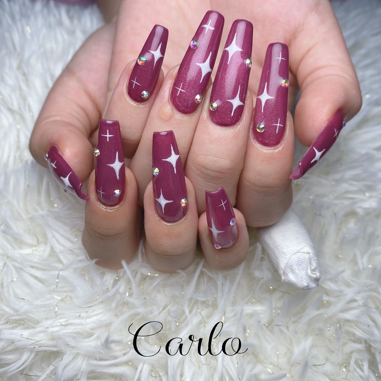 #ジェルネイル,#ネイル,#手書きネイル,#マグネットネイル,#ロングネイル,#ギャルネイルのネイルデザイン