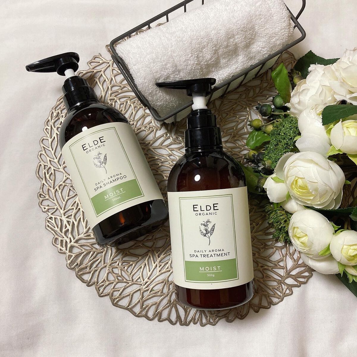 デイリーアロマスパシャンプー／トリートメント(モイスト)/ELDE ORGANIC/市販シャンプーを使ったクチコミ（1枚目）
