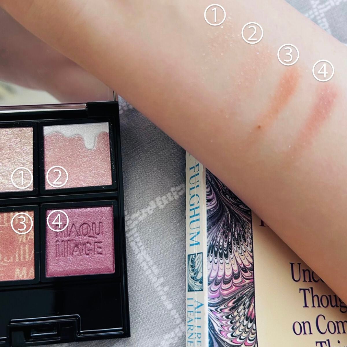 ドラマティックアイカラー (パウダー)/(クリーム)/マキアージュ/アイシャドウパレットを使ったクチコミ(3枚目)