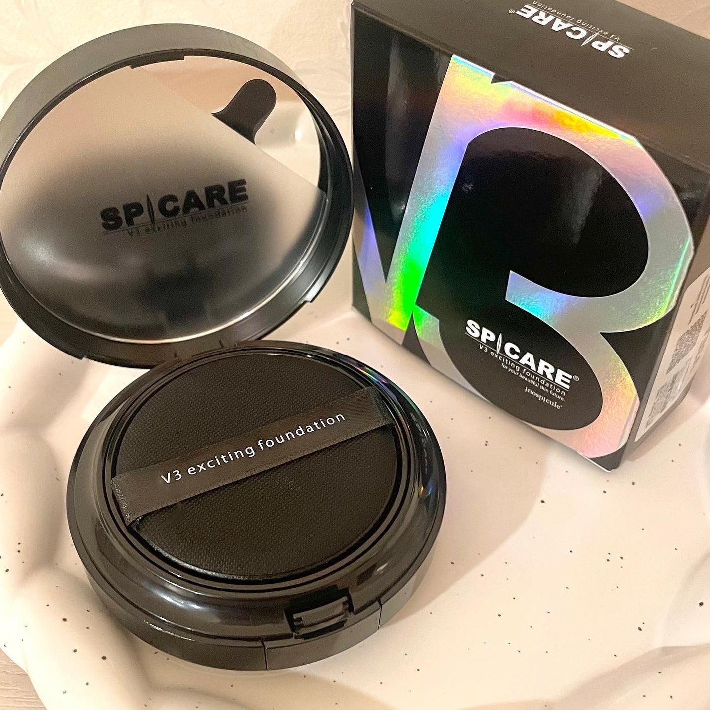 V3 エキサイティングファンデーション/SPICARE/クッションファンデーションを使ったクチコミ(3枚目)