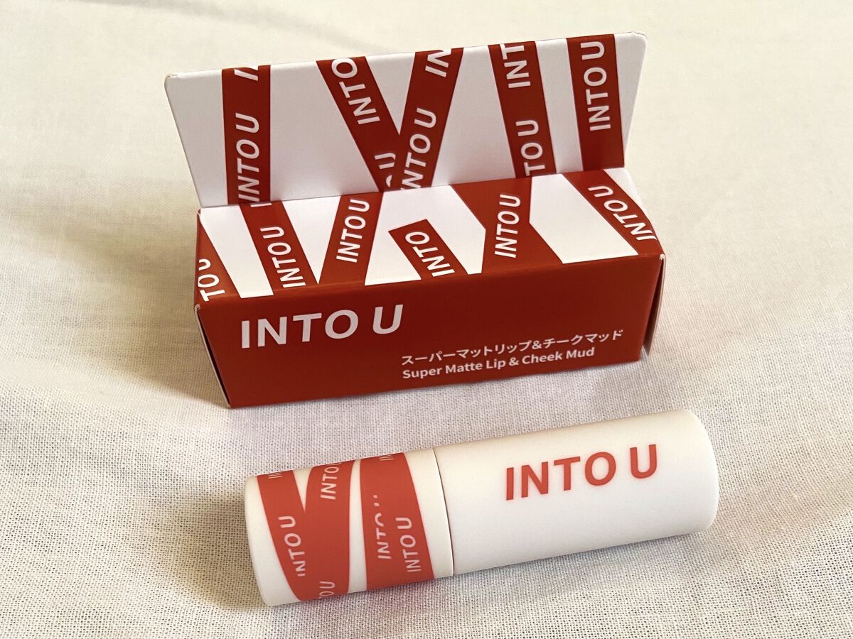 スーパーマットリップ＆チークマッド/INTO U/口紅を使ったクチコミ（2枚目）