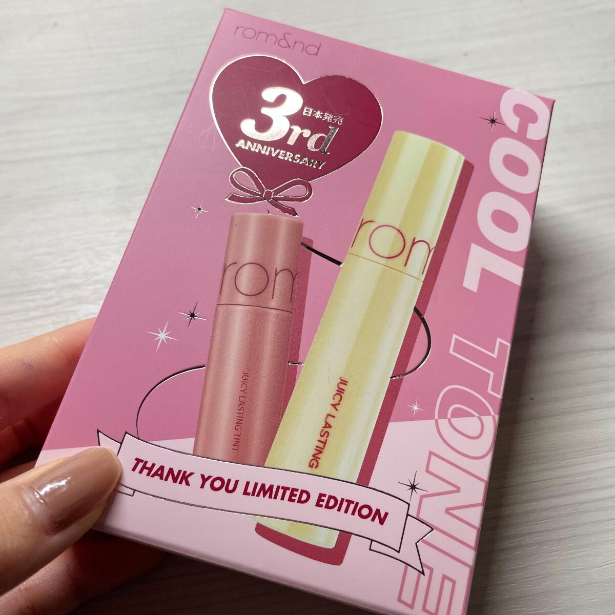 とまと on LIPS 「ロムアンドの日本発売3周年を記念して、限定発売されました😆今回..」(1枚目)