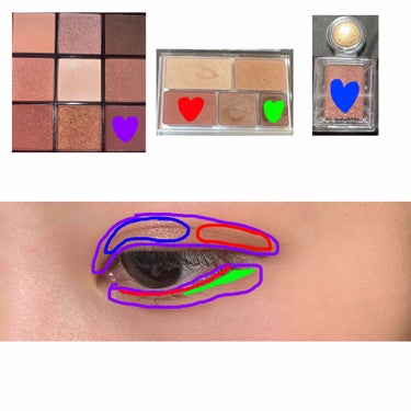 UR GLAM　BLOOMING EYE COLOR PALETTE/U R GLAM/アイシャドウパレットを使ったクチコミ（2枚目）