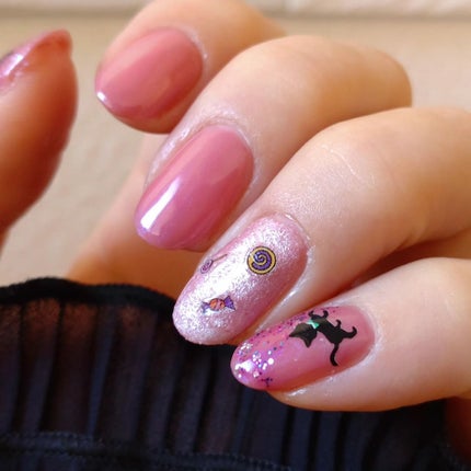 ミルクティ on LIPS 「✴✴#ピンクハロウィンネイル🍭🍬✨✴#PLANETNAIL(@..」(5枚目)