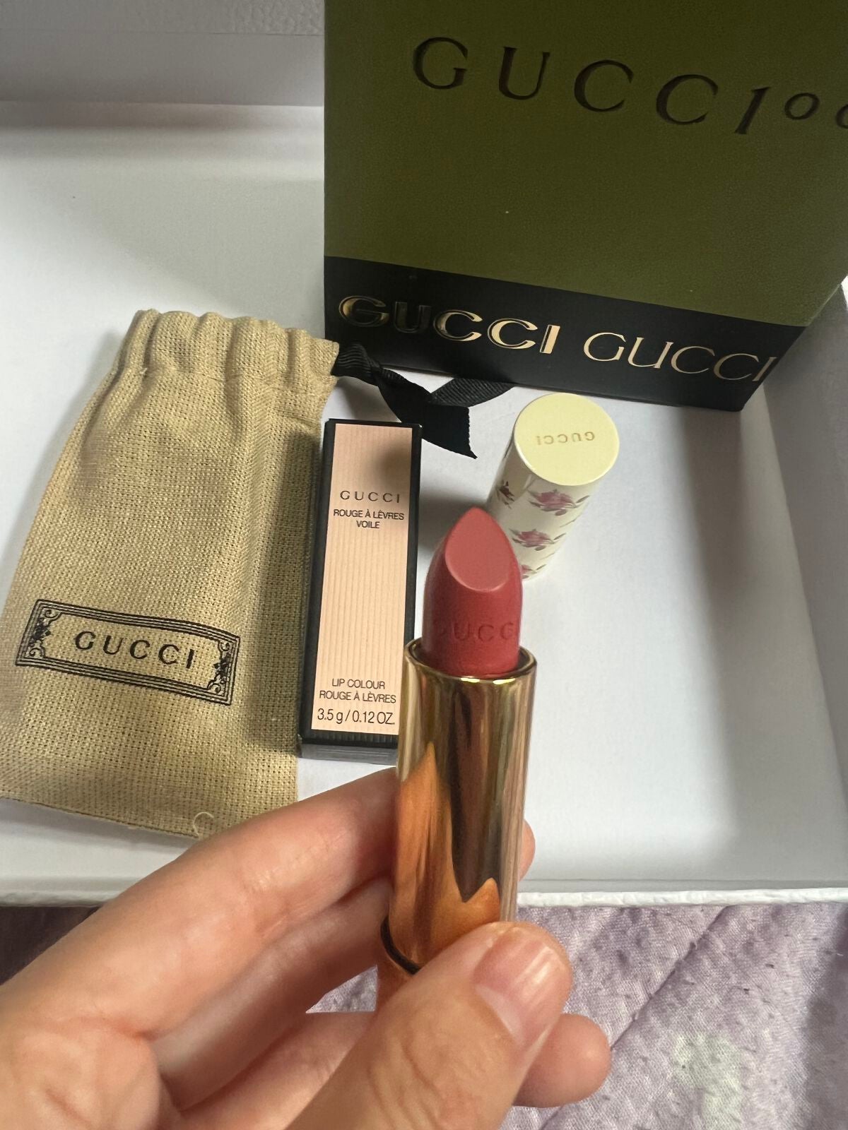 グッチ ルージュ ア レーヴル ヴォワル/GUCCI beauty/口紅を使ったクチコミ(1枚目)