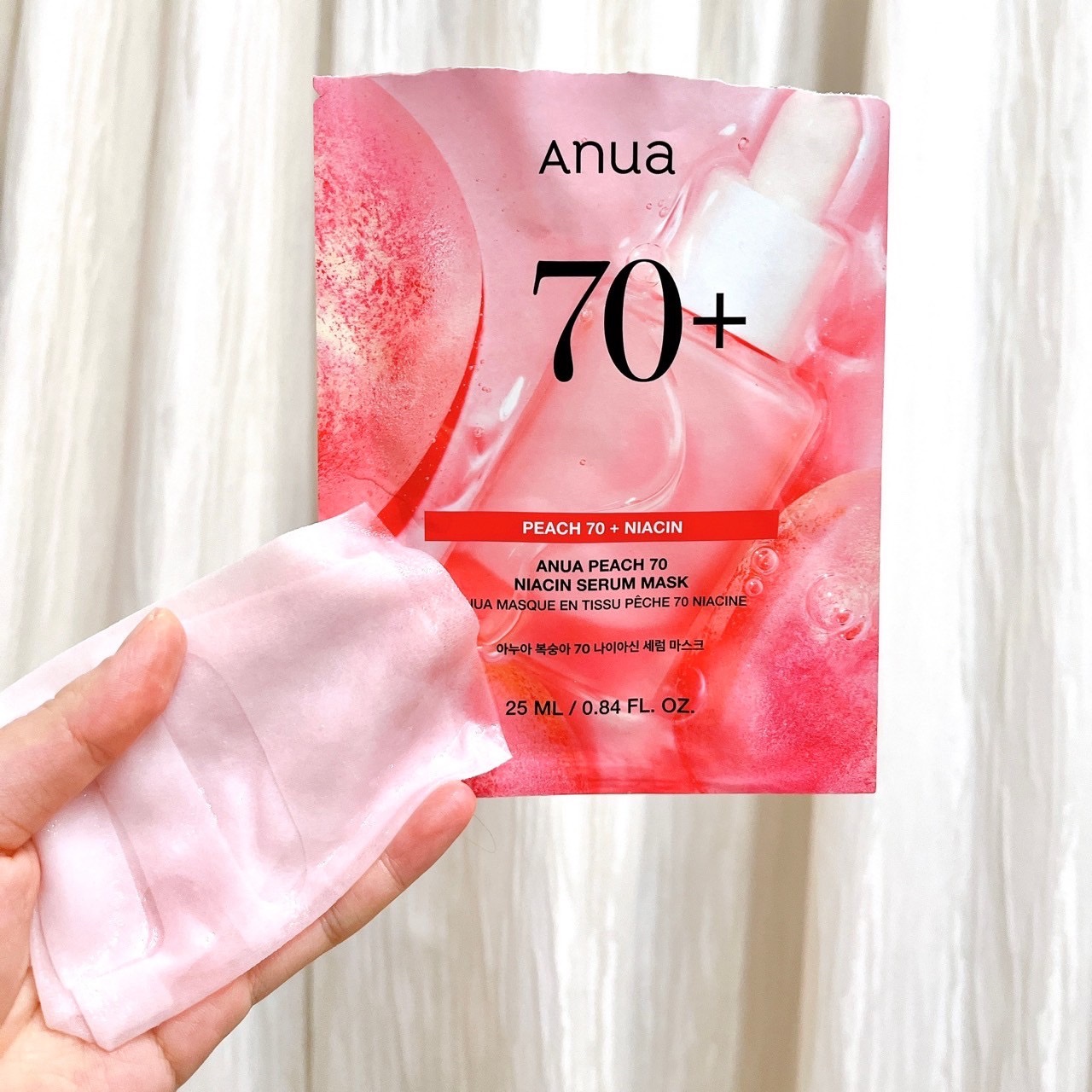 桃70％ナイアシンシートマスク/Anua/シートマスク・パックを使ったクチコミ（2枚目）