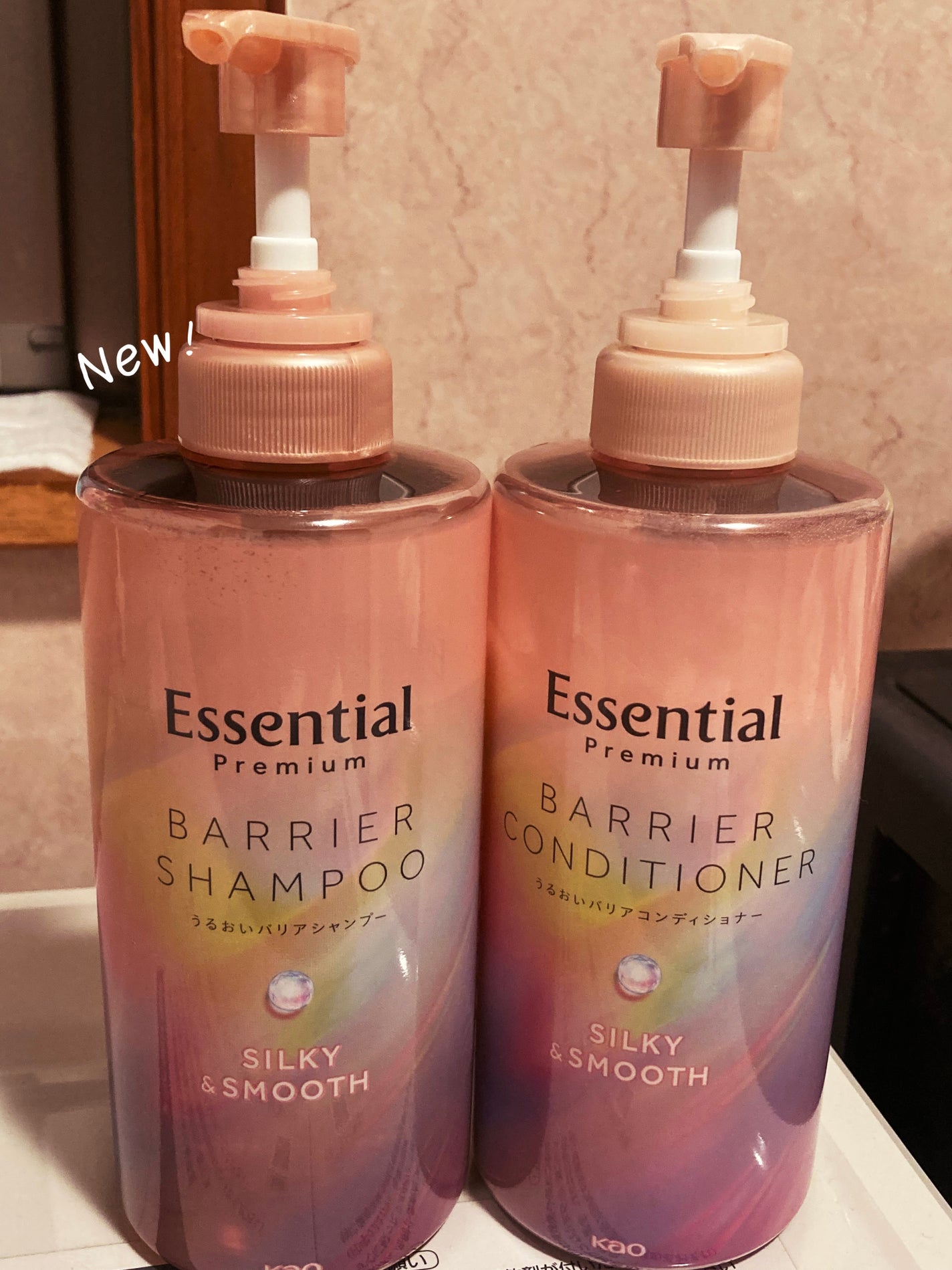 エッセンシャルプレミアム バリアシャンプー・コンディショナー シルキー&スムース/エッセンシャル/市販シャンプーを使ったクチコミ(1枚目)