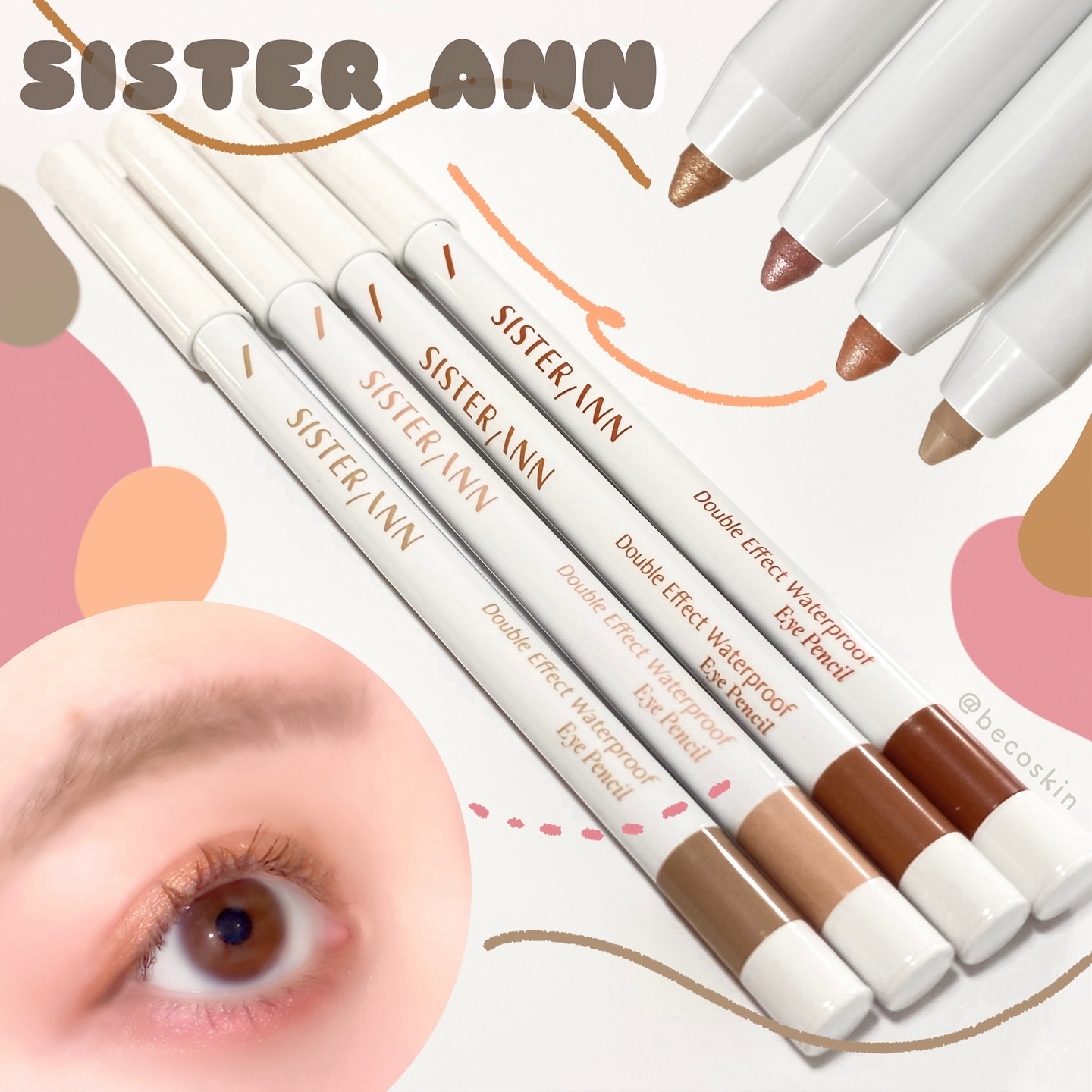 ウォータープルーフペンシルアイライナー/SISTER ANN/ペンシルアイライナーを使ったクチコミ（1枚目）