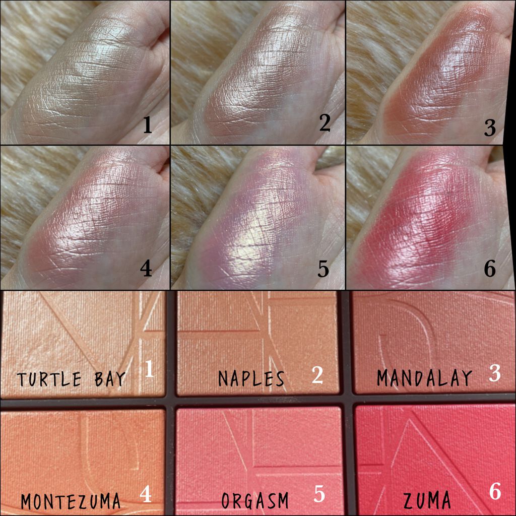 オーガズム オン ザ ビーチ チークパレット/NARS/パウダーチークを使ったクチコミ（2枚目）