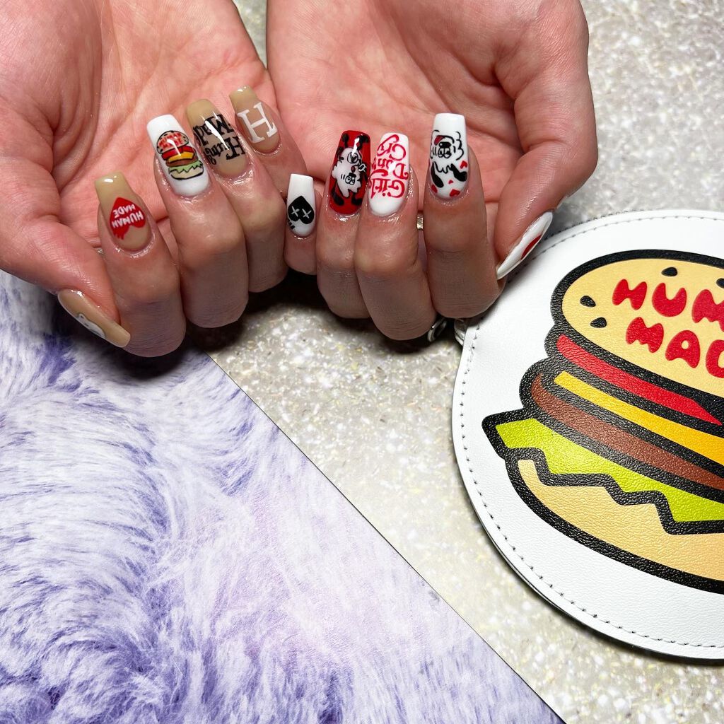 cst on LIPS 「#humanmade#こだわりネイル#🍔❤️#ヒューマンメイド..」(1枚目)