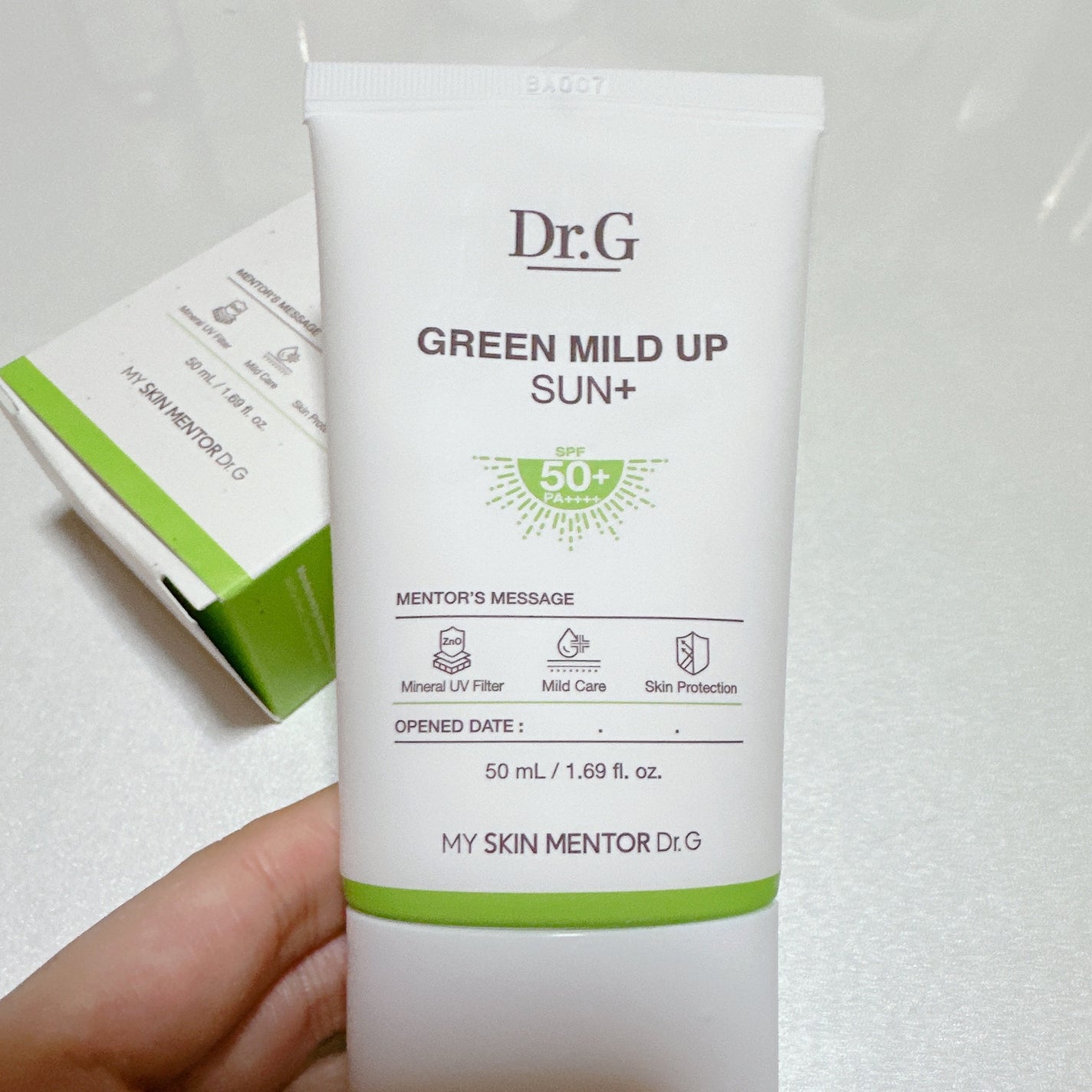 グリーンマイルドアップサンプラス/Dr.G/日焼け止めクリームを使ったクチコミ(2枚目)