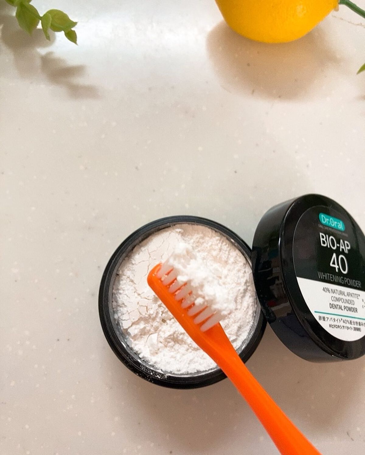 ホワイトニングパウダー シトラスL(レモン&ライム)/Dr.Oral/歯磨き粉を使ったクチコミ(4枚目)