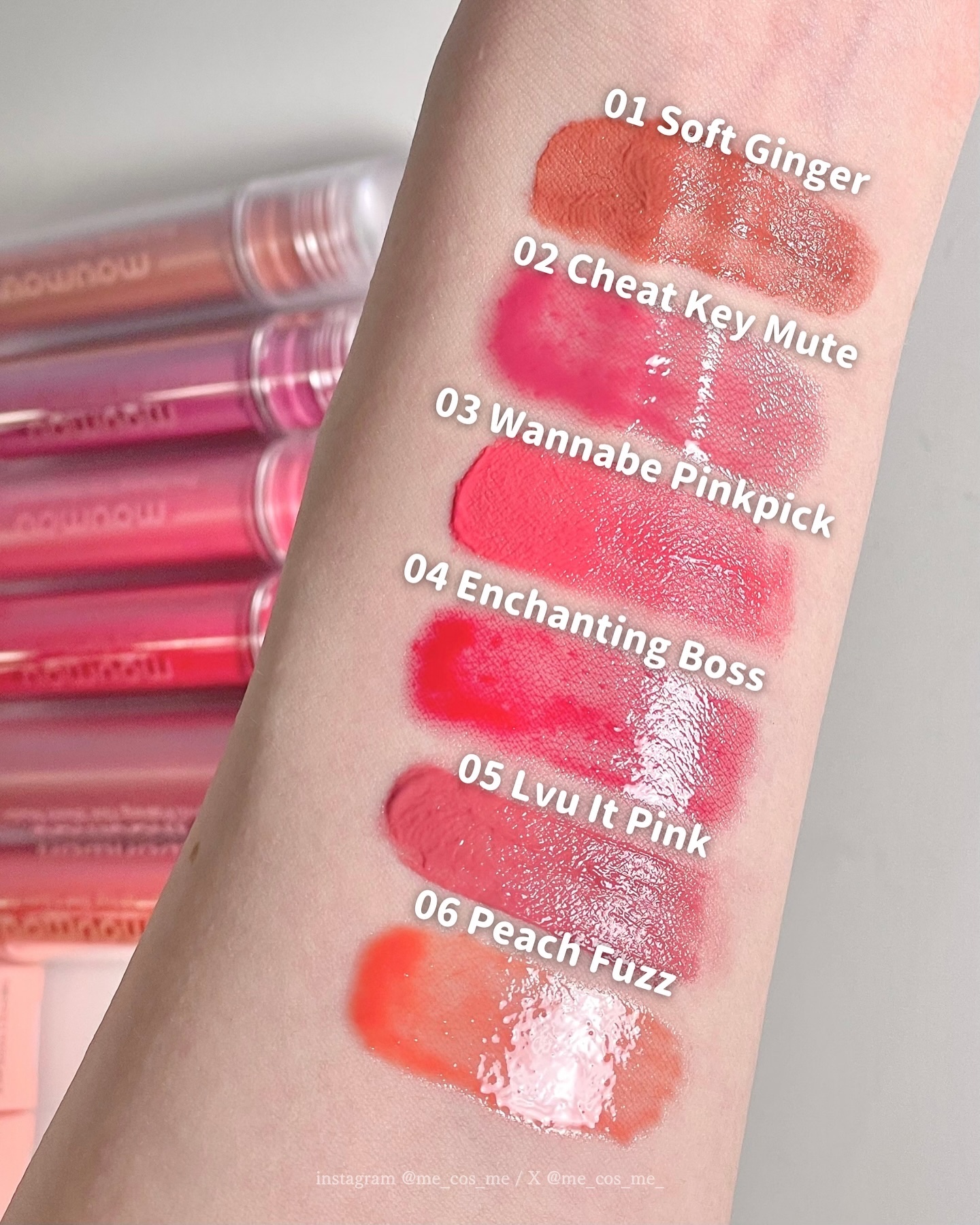 プロペアリングティント 06 Peach Fuzz/moumou/リップティントを使ったクチコミ（2枚目）