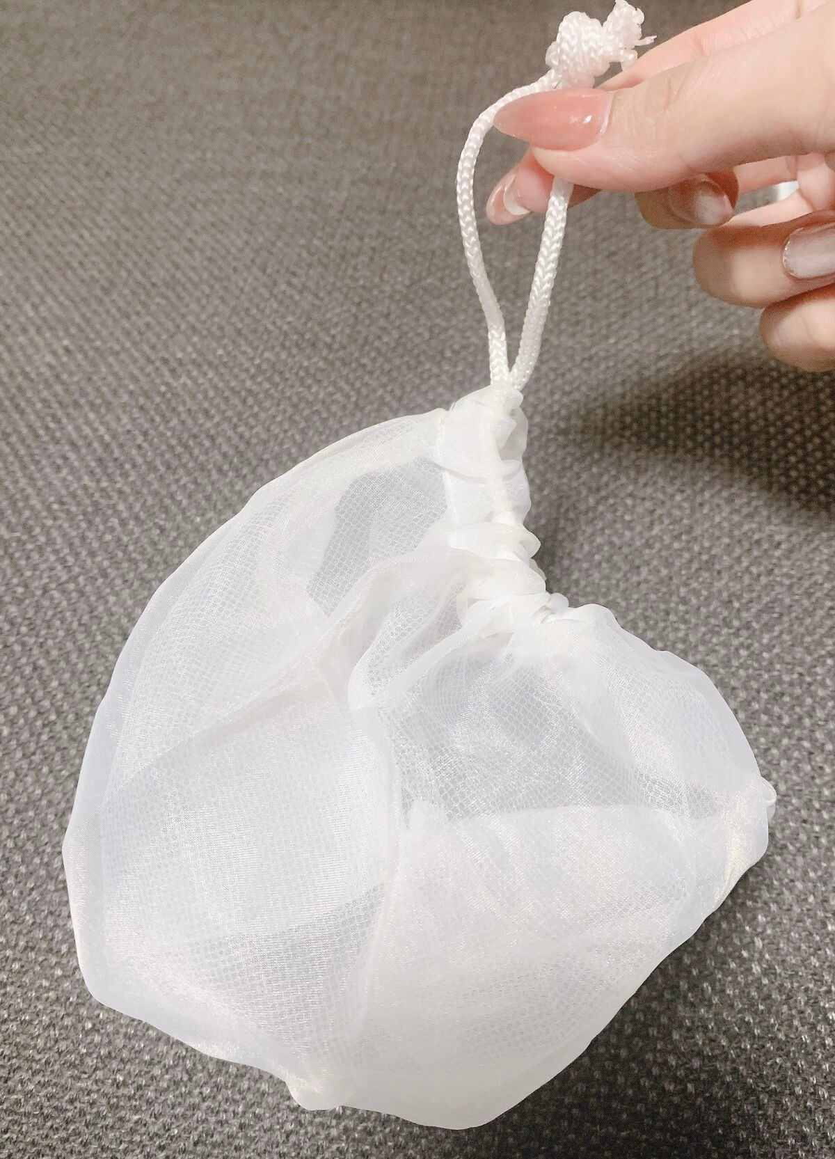 オーガンジー 洗顔用泡立てネット/DAISO/その他スキンケアグッズを使ったクチコミ(6枚目)
