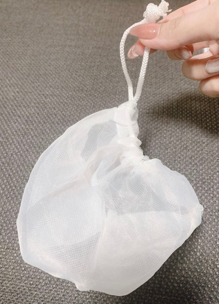 オーガンジー 洗顔用泡立てネット/DAISO/その他スキンケアグッズを使ったクチコミ(6枚目)