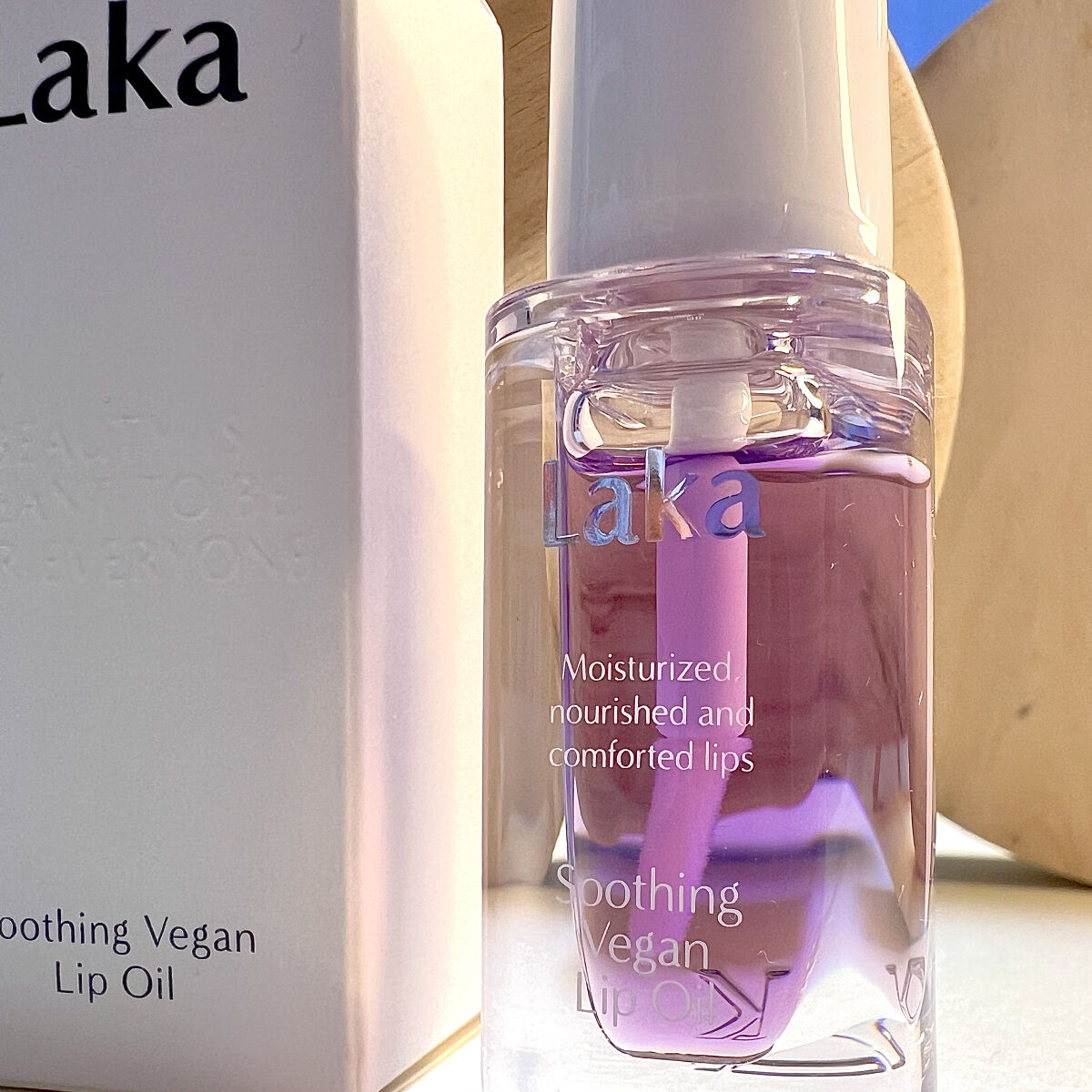 スージングヴィーガンリップオイル/Laka/リップオイルを使ったクチコミ（1枚目）
