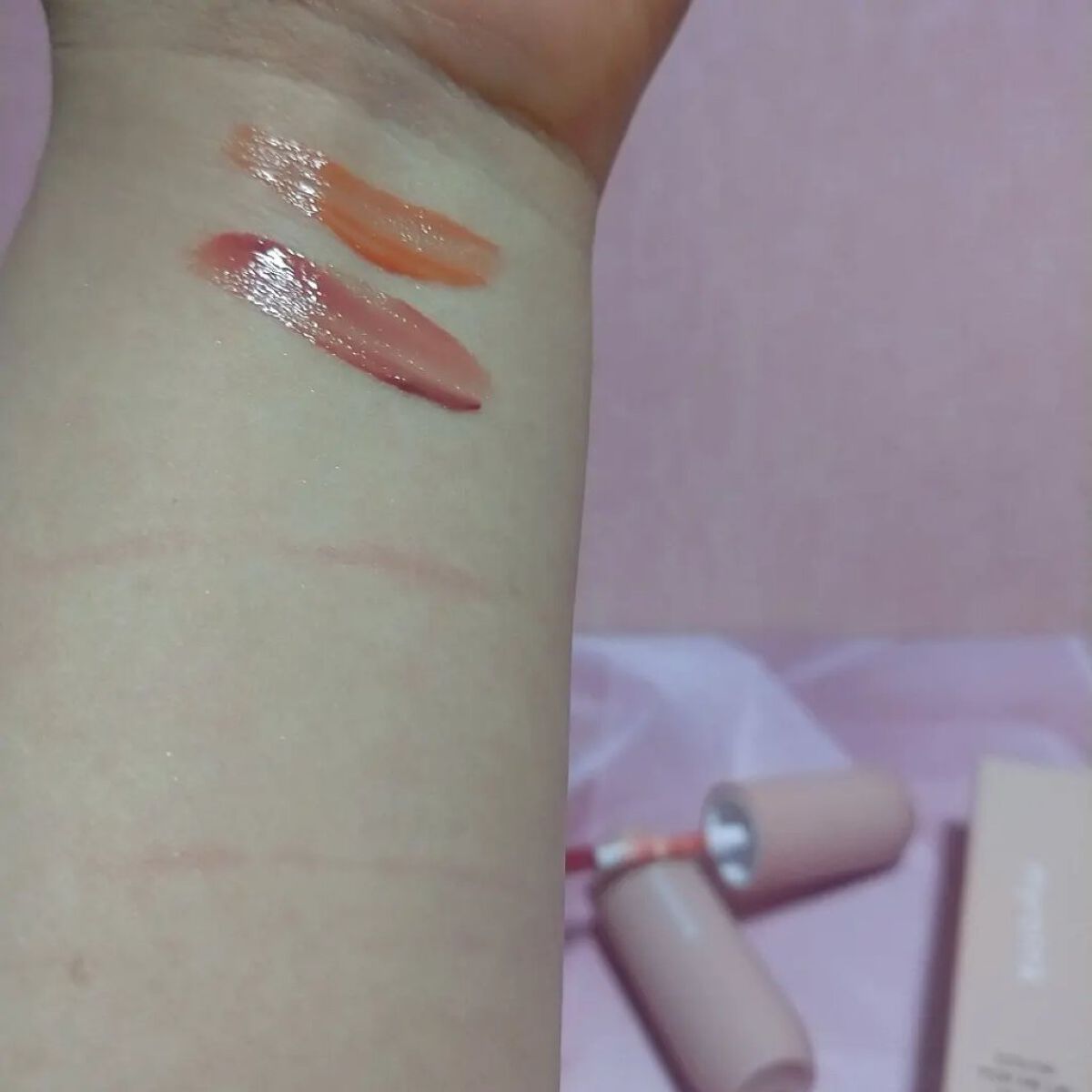 マイカラーフォーミーリップティントN/myroink/リップティントを使ったクチコミ（2枚目）