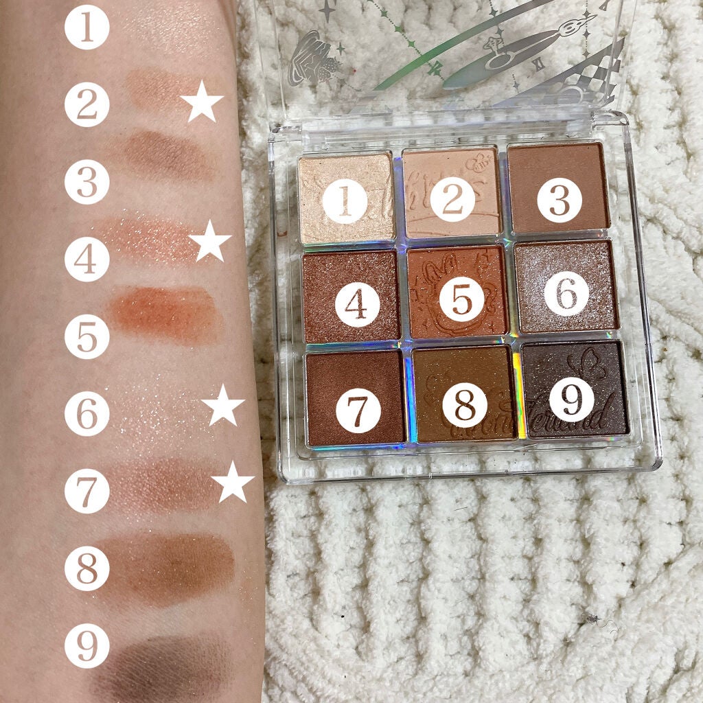 クォーツ 9色アイシャドウパレット(ドリームランドアイシャドウ)/ZEESEA/アイシャドウパレットを使ったクチコミ(3枚目)