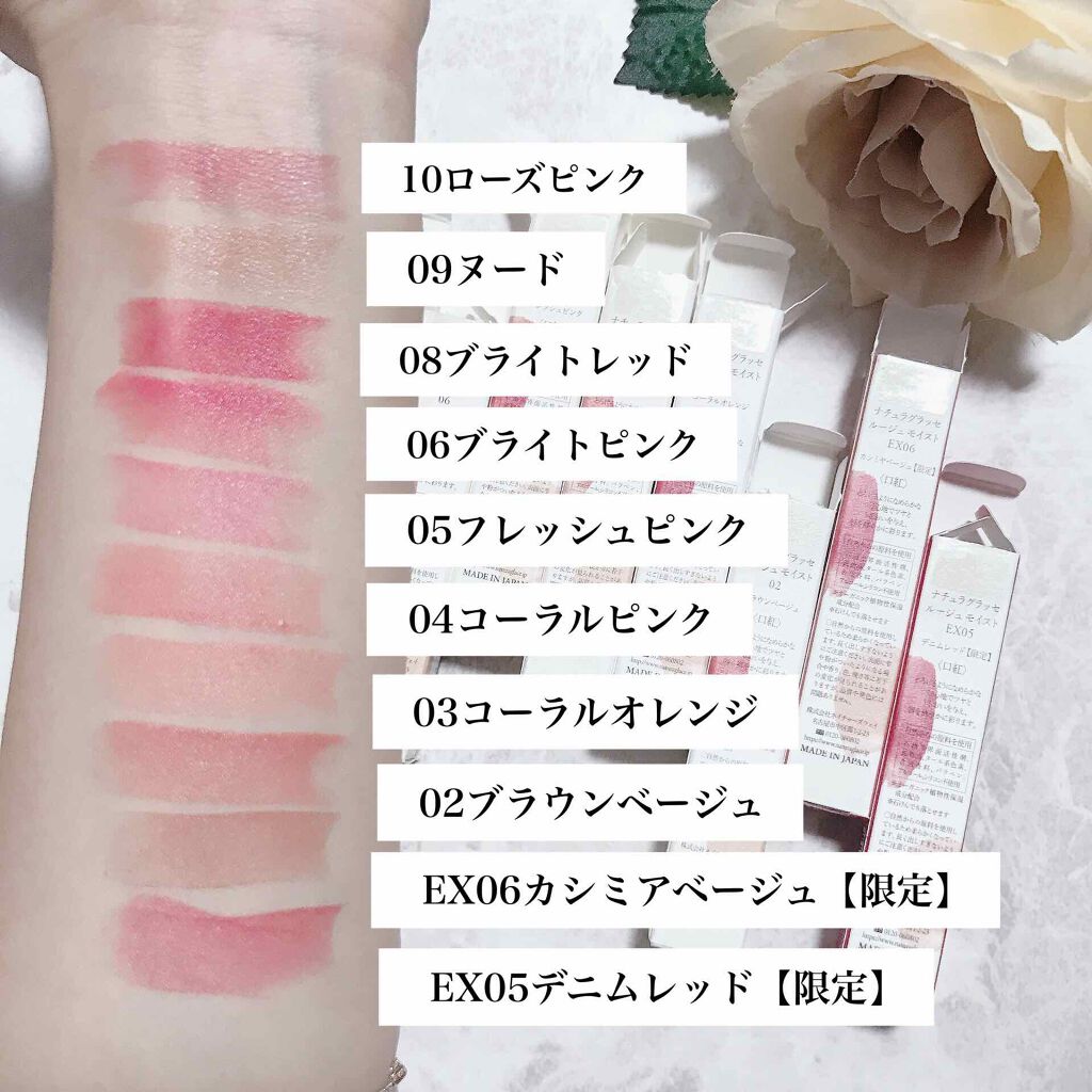 ルージュ モイスト 05 フレッシュピンク/ナチュラグラッセ/口紅を使ったクチコミ（3枚目）