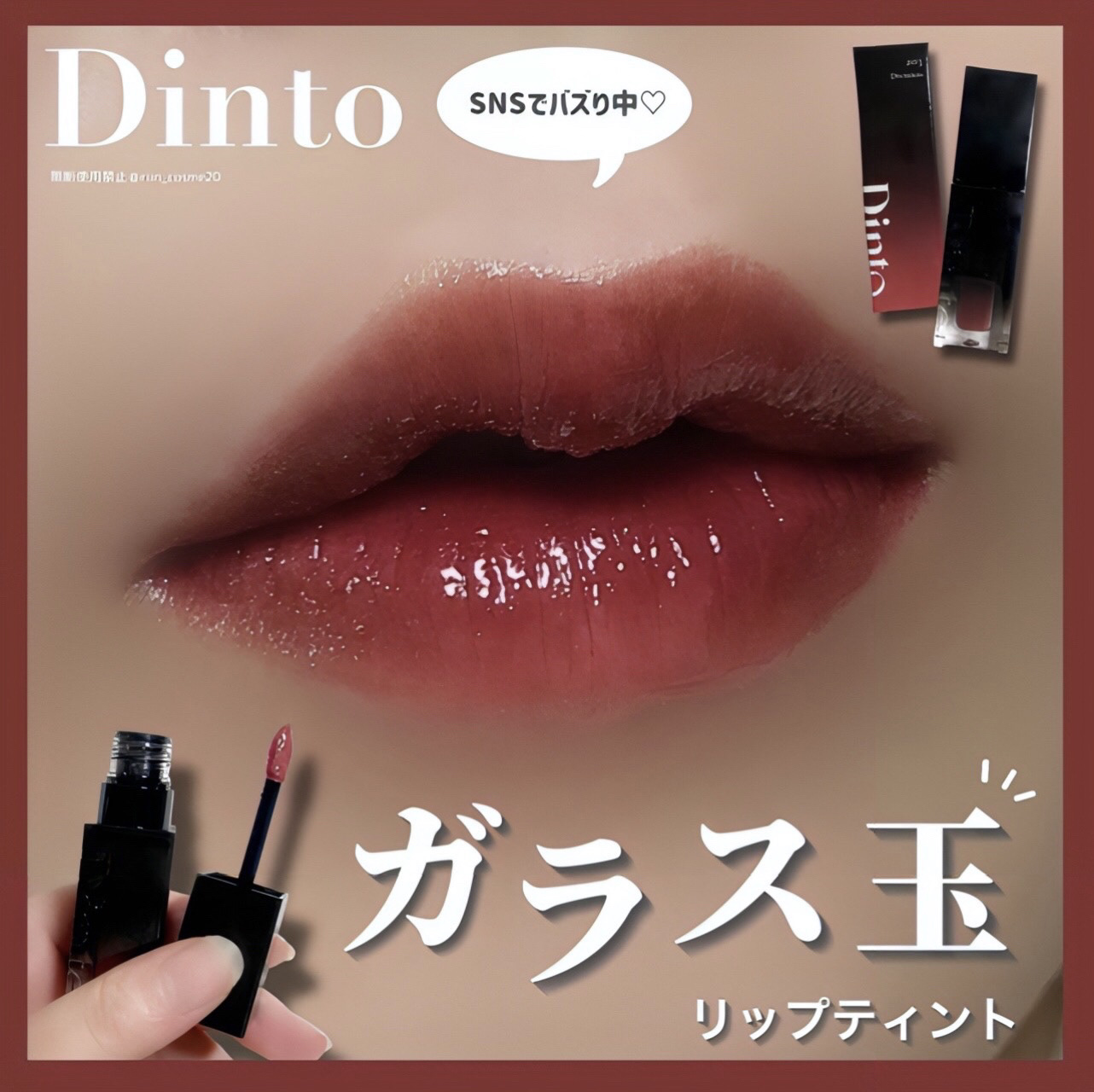 ブラーグロイリップティント/Dinto/リップティントを使ったクチコミ（1枚目）